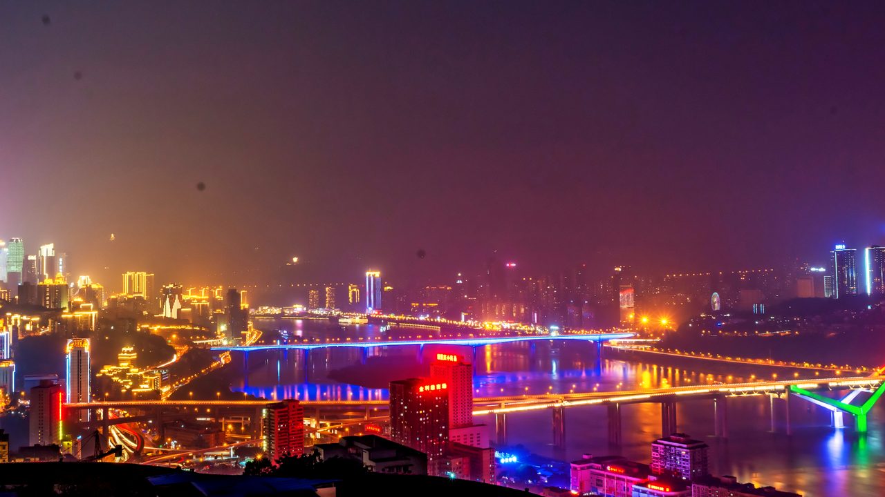 鹅岭看夜景